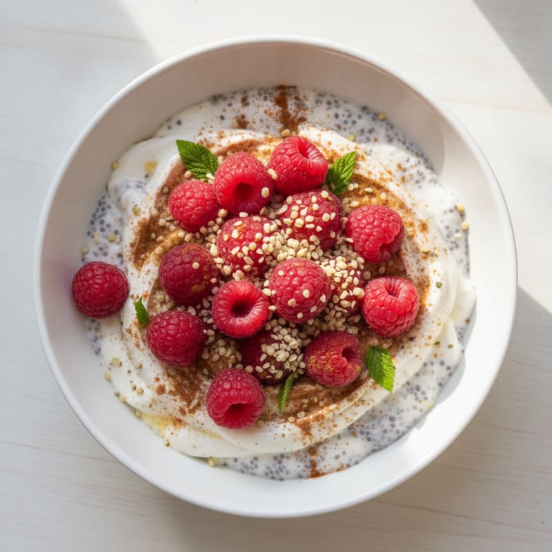 Quick Berry Chia Seed Pudding