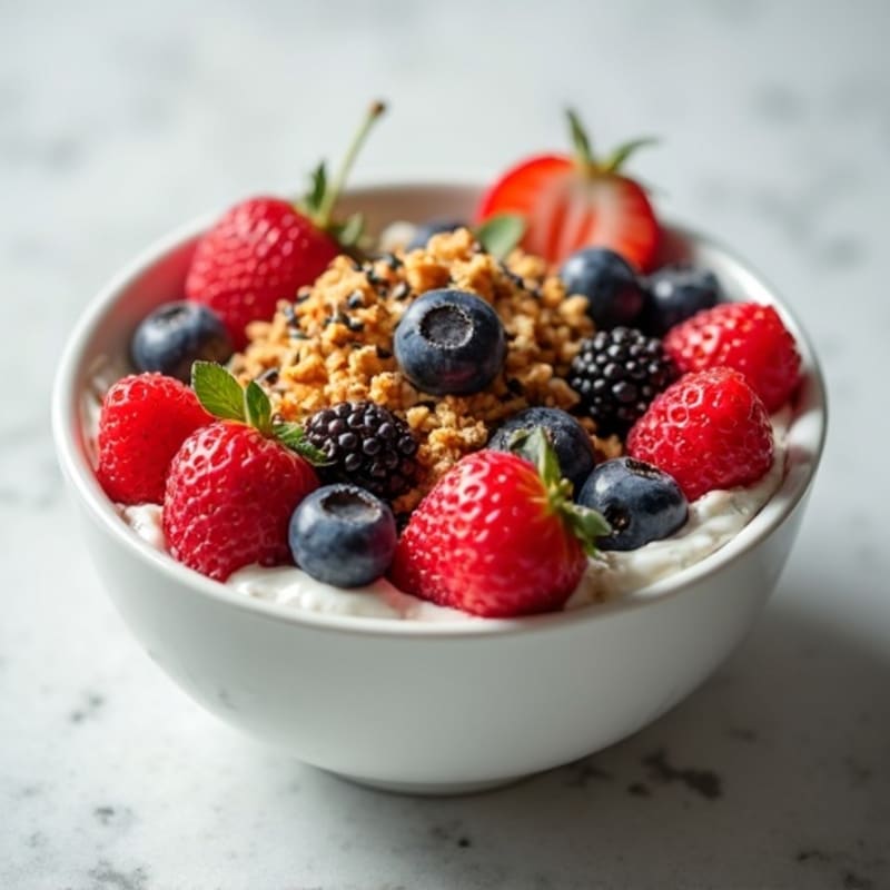 Protein-Packed Berry Crunch Greek Yogurt Bowl
