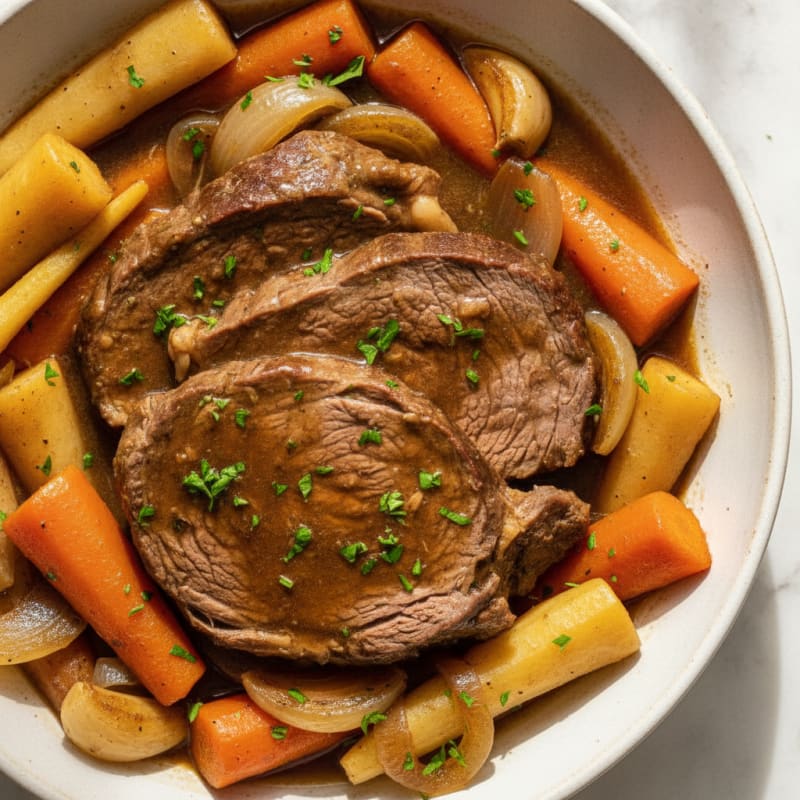 Slow-Cooked Chuck Roast with Root Vegetables