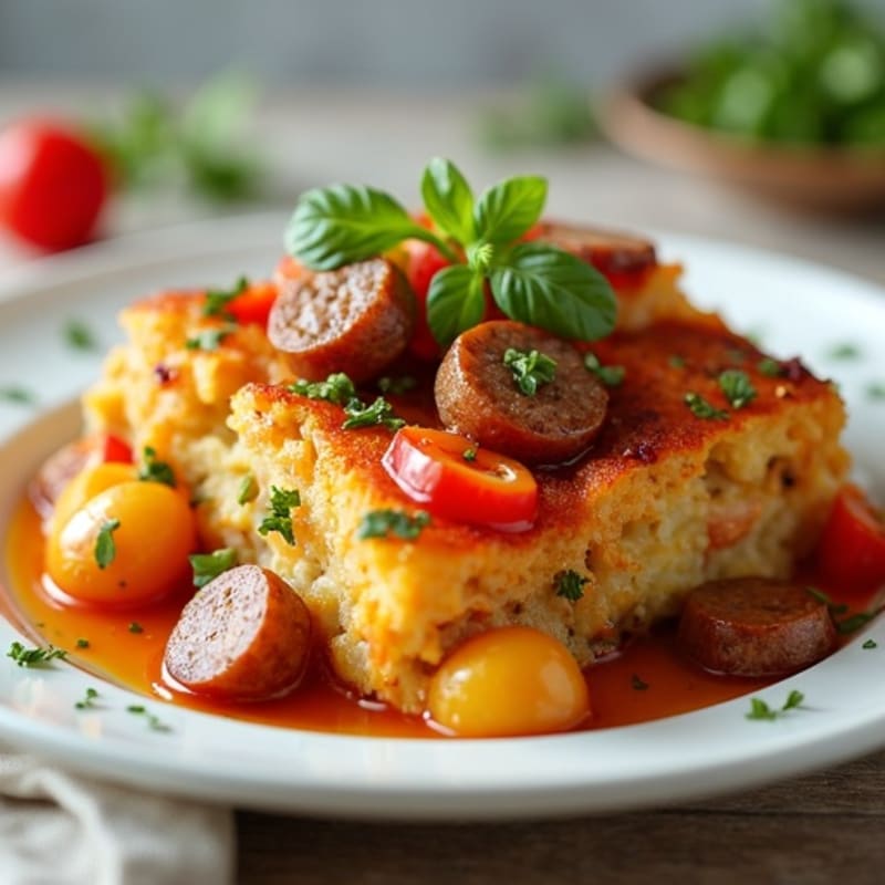 Roasted Sausage and Potato Casserole