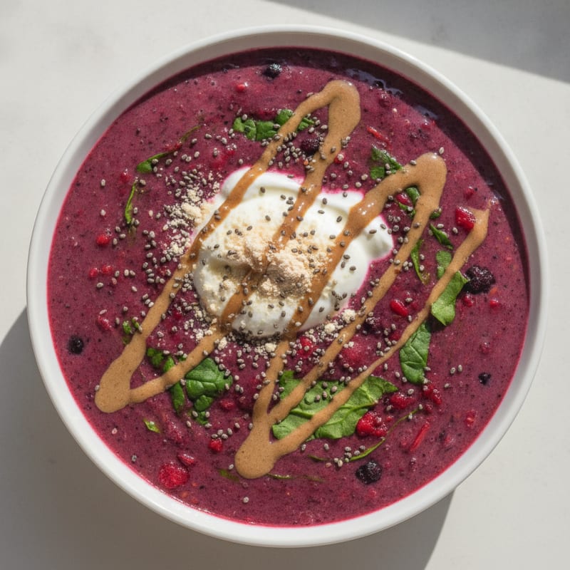 Vibrant Berry Spinach Smoothie