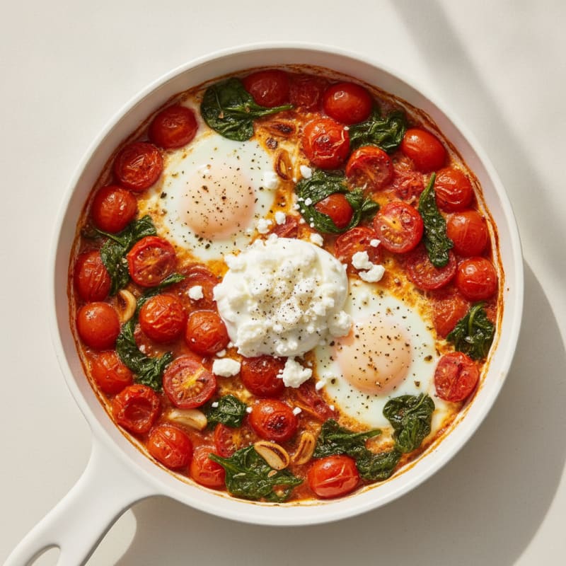 Baked Eggs with Roasted Tomatoes