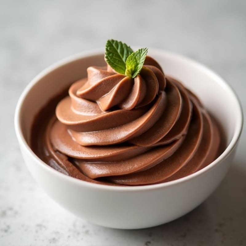 Silky Chocolate Protein Pudding with Almond Butter Swirl
