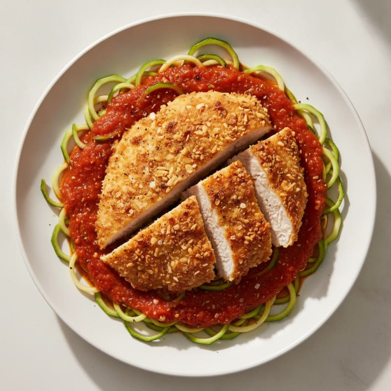 Parmesan-Crusted Chicken with Marinara Sauce