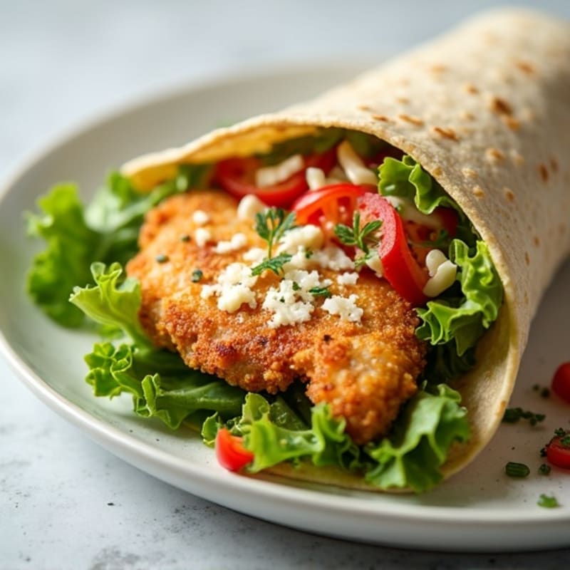 Crispy Greek Yogurt Chicken Caesar Wrap