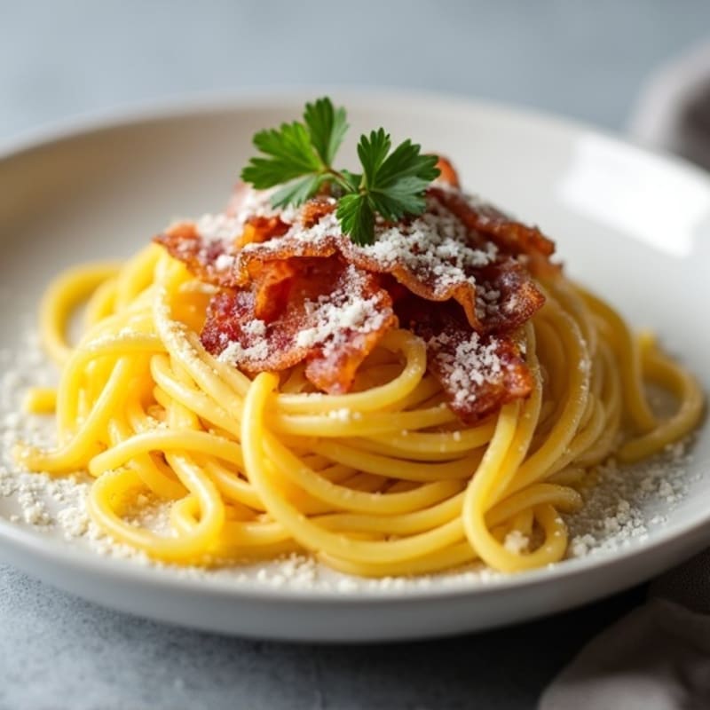 Creamy Turkey Bacon Spaghetti Squash Carbonara
