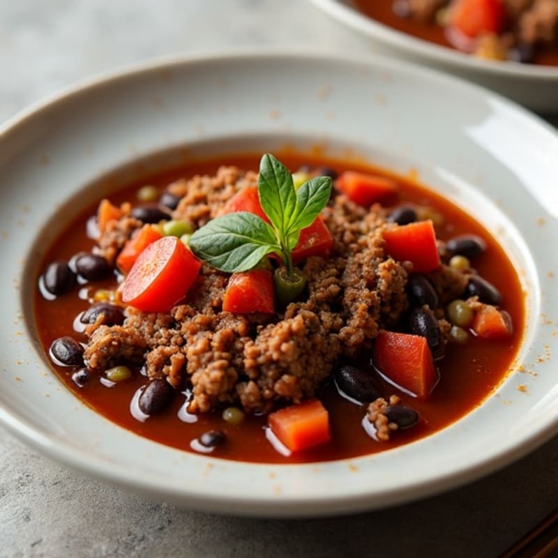 Hearty Black Bean and Ground Beef Chili