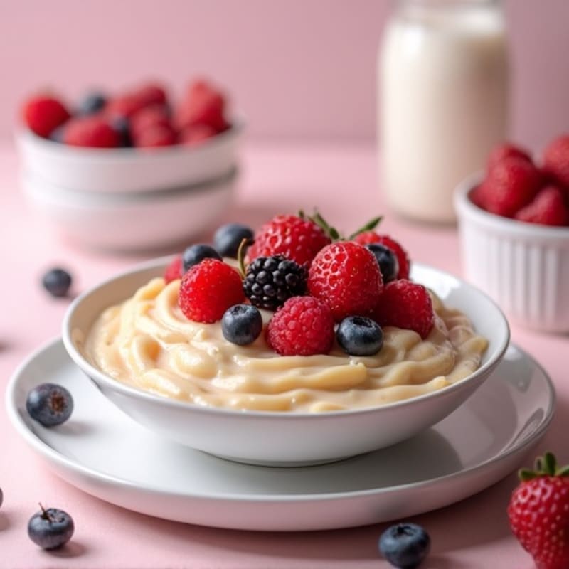 Creamy Cannellini Bean and Berry Protein Pudding