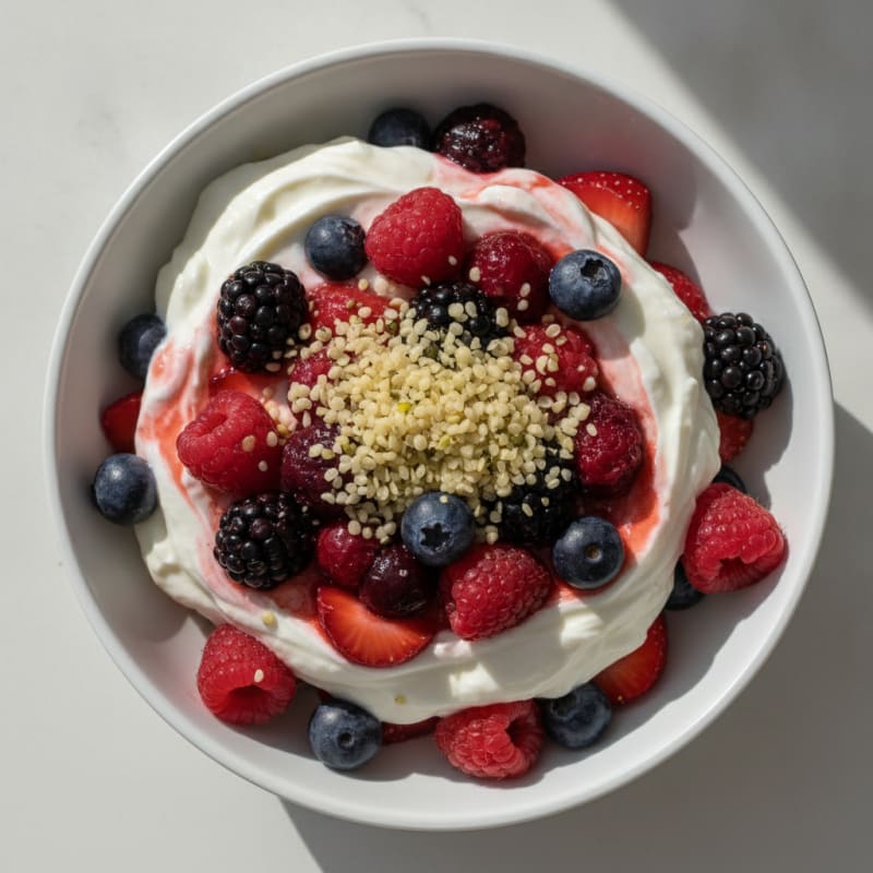 Creamy Greek Yogurt Protein Parfait with Mixed Berries