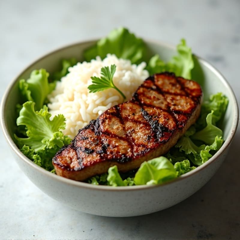 Grilled Steak and Lettuce Rice Bowl
