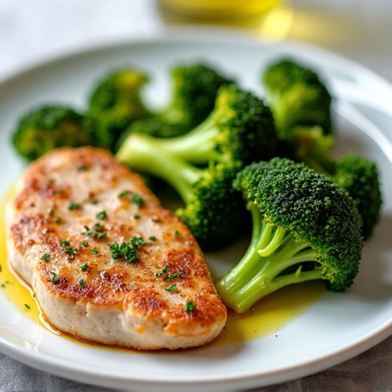 Seared Turkey Breast with Roasted Broccoli