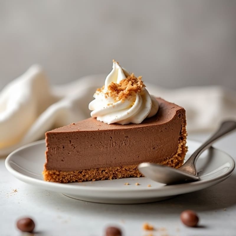 Chocolate Protein Cheesecake with Peanut Butter Swirl