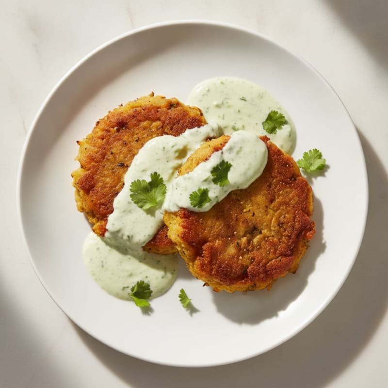 Sweet Plantain and Turkey Fritters with Lime Crema