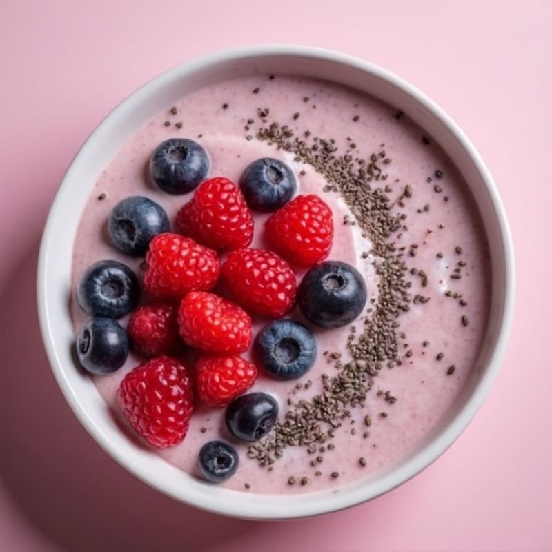 Creamy Berry Protein Chia Pudding