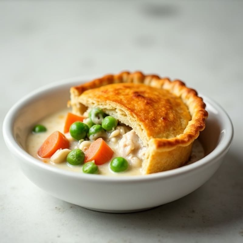 Healthy Creamy Chicken and Vegetable Pot Pie