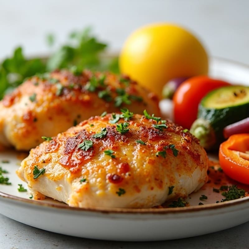 Crispy Lemon-Herb Chicken with Roasted Vegetables