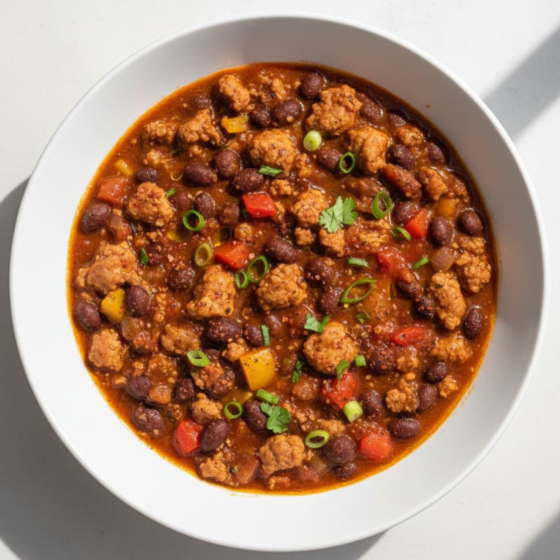 Smoky Ground Turkey and Black Bean Chili