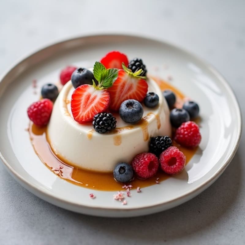 Silky Greek Yogurt Protein Mousse with Mixed Berries