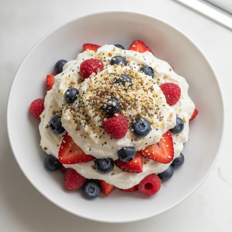 Greek Yogurt Protein Parfait with Mixed Berries