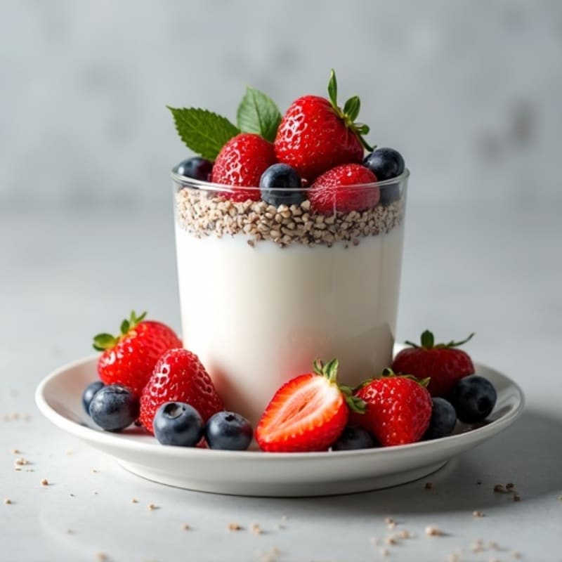 Creamy Greek Yogurt Protein Parfait with Chia and Egg White Protein