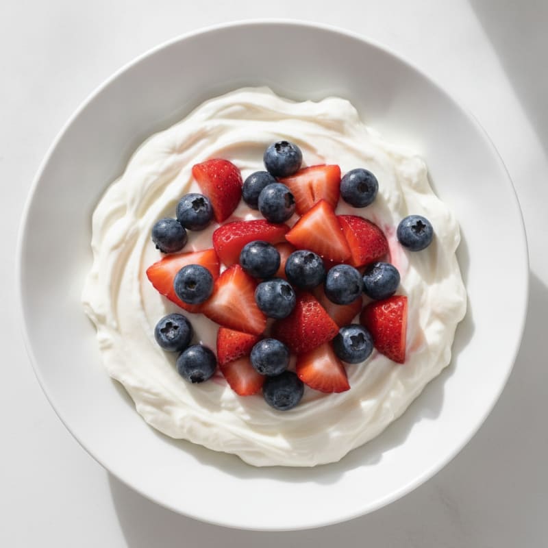 Silky Greek Yogurt Protein Pudding with Mixed Berries