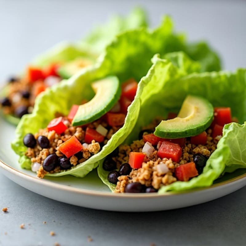 Lean Ground Turkey Taco Lettuce Wraps