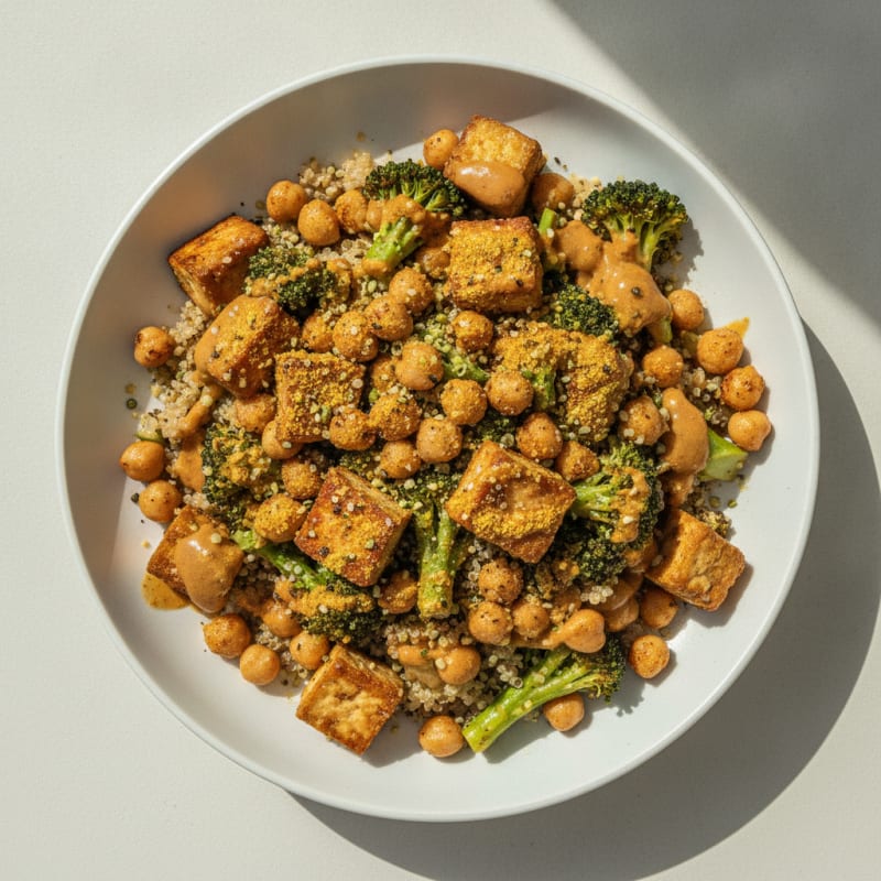 Roasted Vegetable and Chickpea Bowl