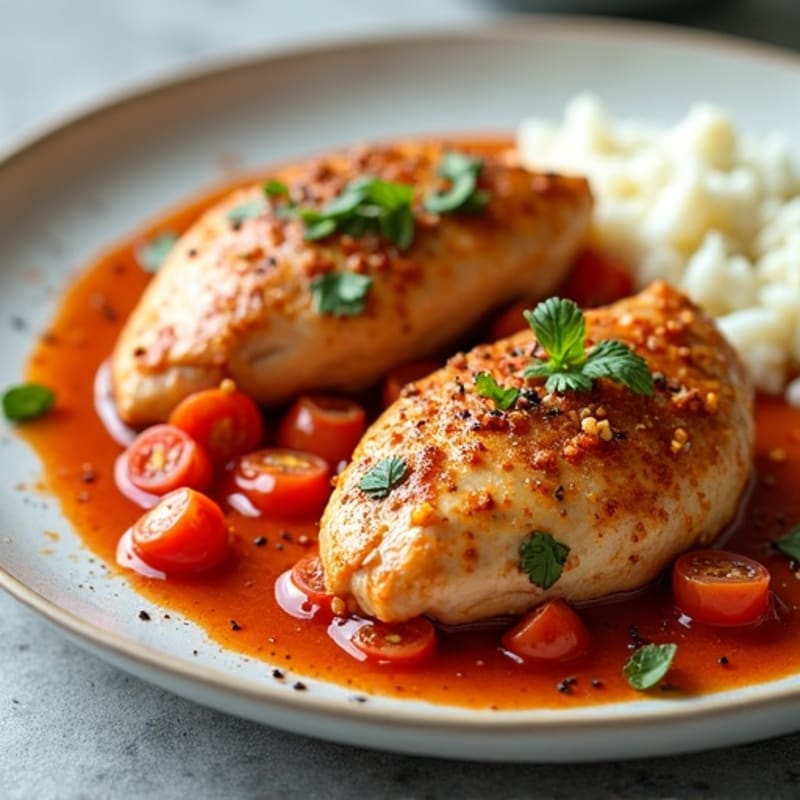 Healthy Creamy Tomato-Spiced Chicken