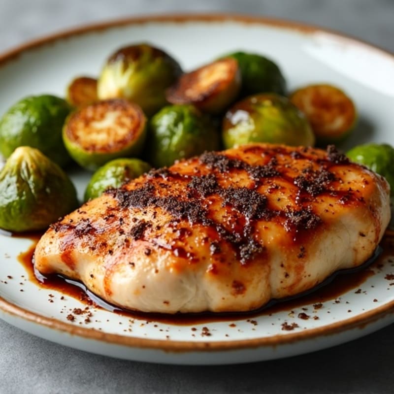 Sheet Pan Balsamic Chicken and Crispy Brussels Sprouts