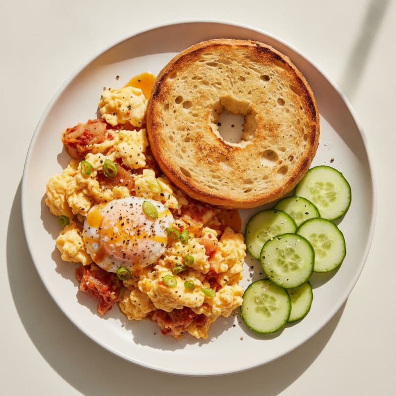 Kimchi Egg Scramble with Sourdough