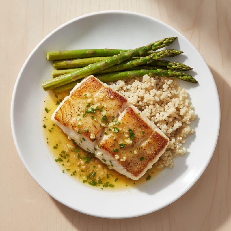 Pan-Seared Cod with Lemon-Herb Sauce