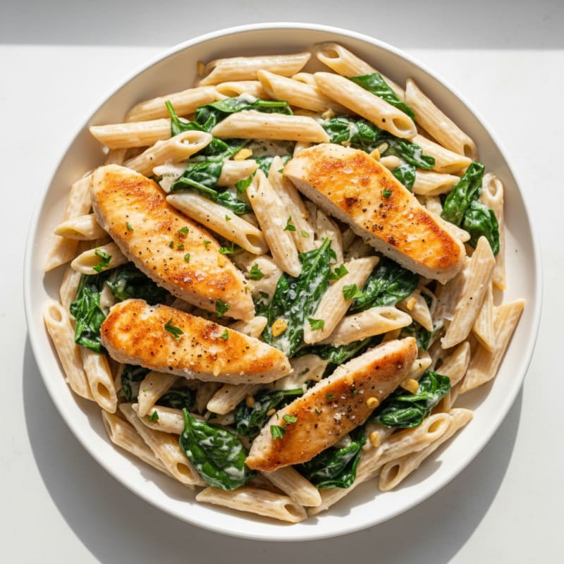 Creamy Garlic Chicken Alfredo Pasta