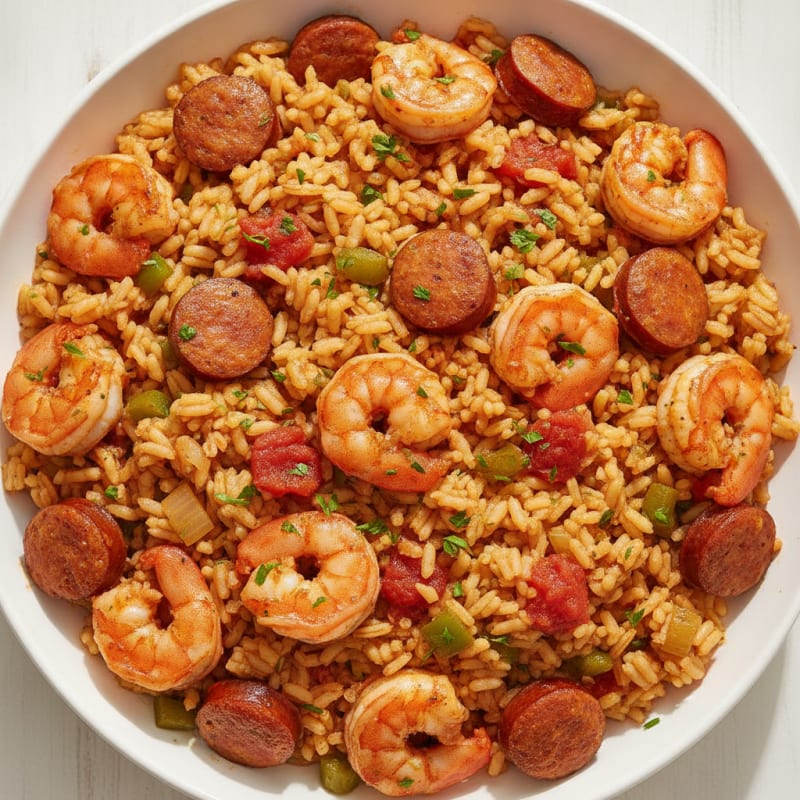 Creole Shrimp and Sausage Jambalaya