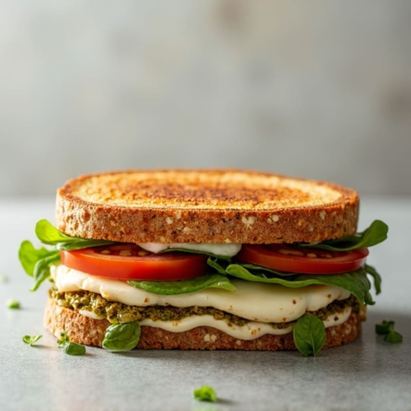 Crispy Whole Wheat Turkey Pesto Panini