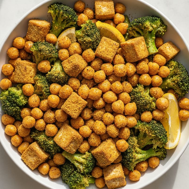 Roasted Vegetable and Chickpea Bowl