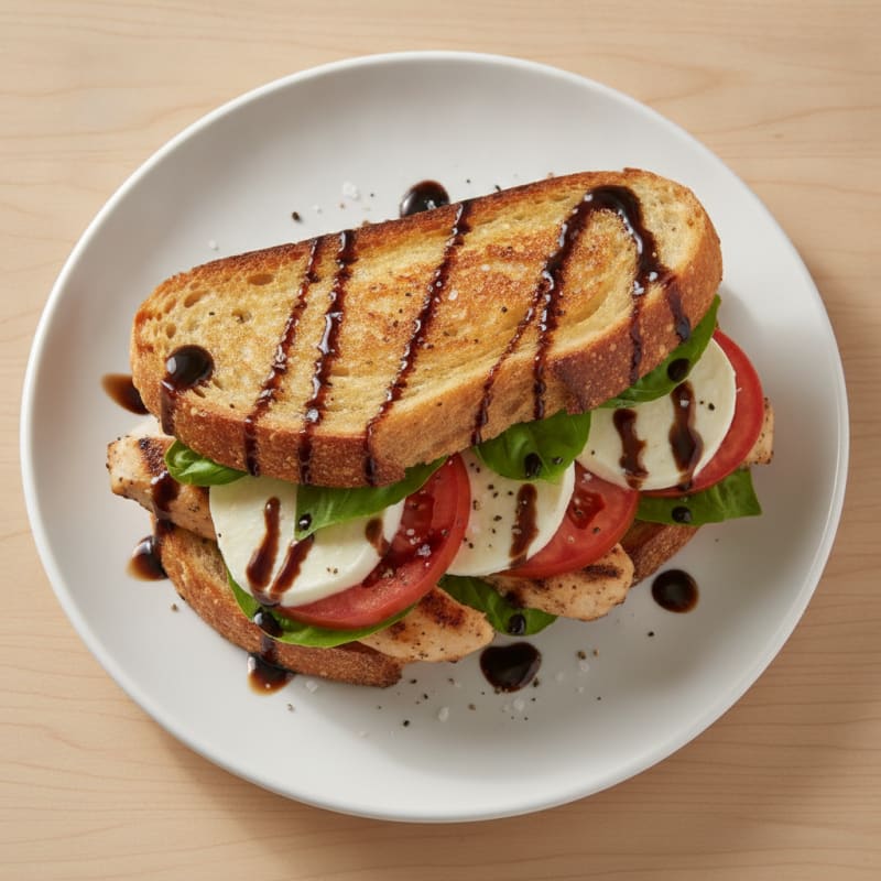 Grilled Caprese Sandwich with Balsamic Glaze
