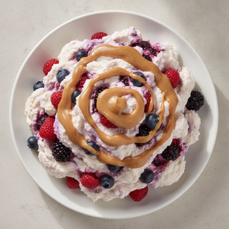 Silky Greek Yogurt Protein Mousse with Mixed Berries