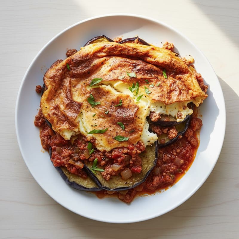 Creamy Lamb and Eggplant Moussaka Bake