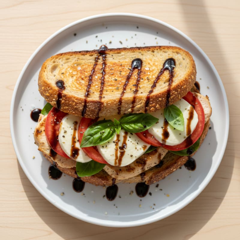 Grilled Caprese Sandwich with Balsamic Glaze