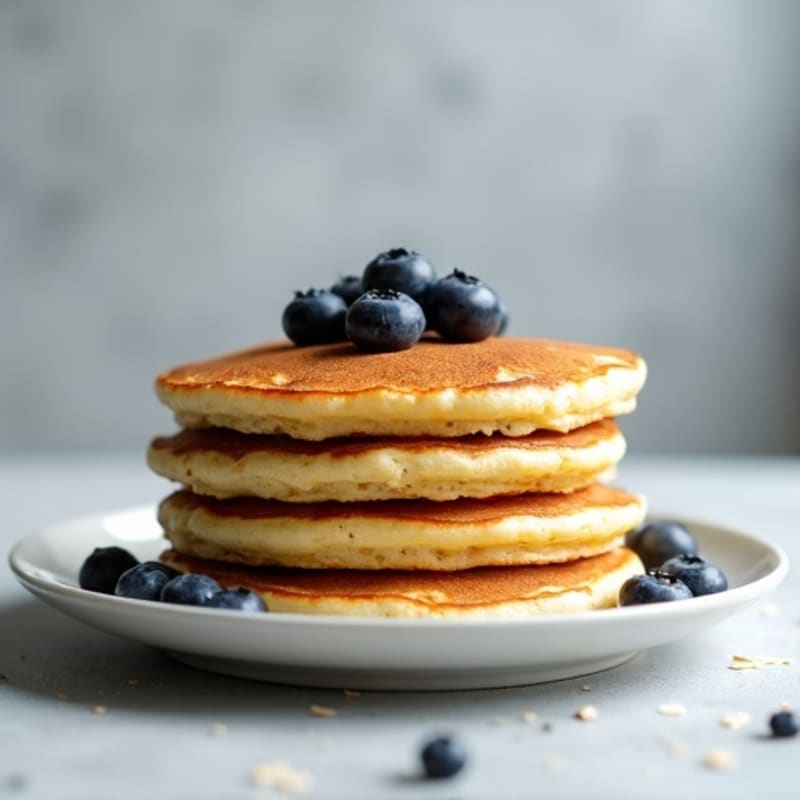 Fluffy Protein Pancakes with Fresh Berries