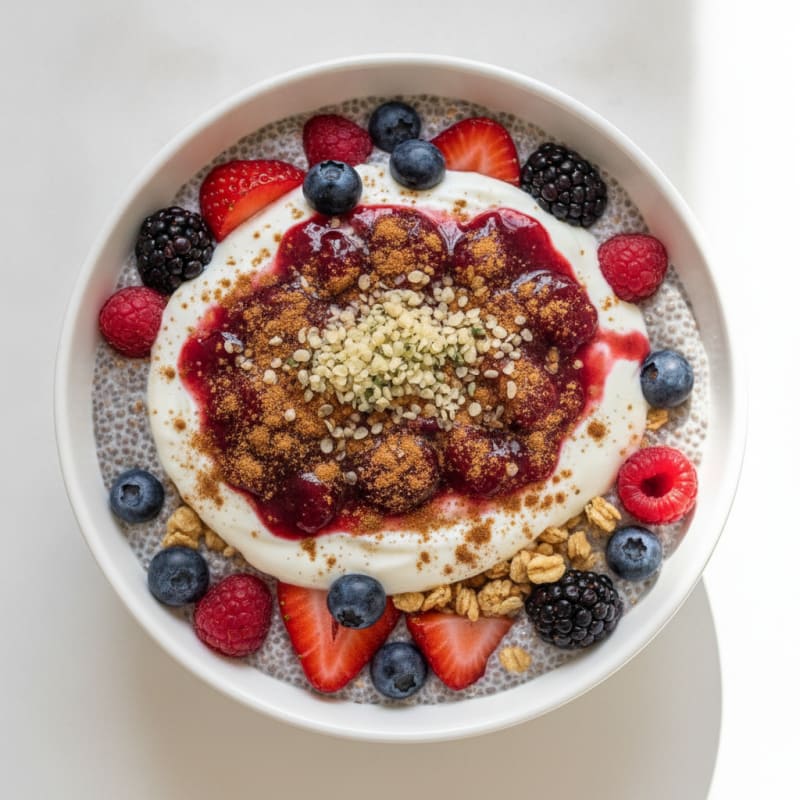 Berry Chia Seed Pudding Parfait