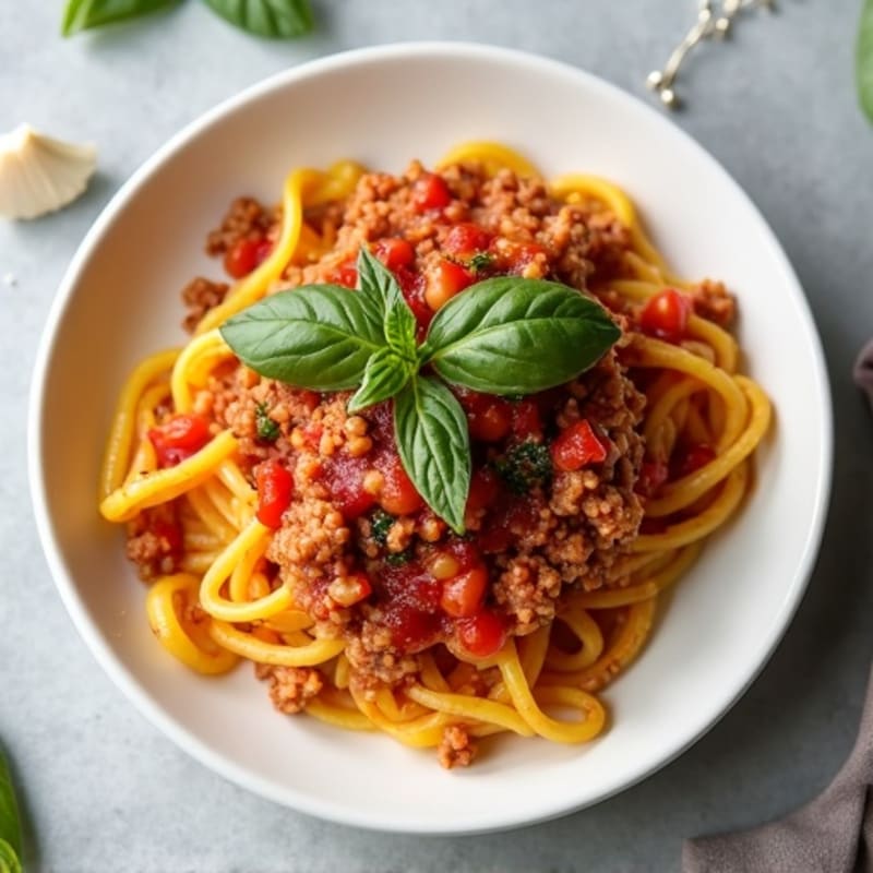 Lean Ground Turkey with Roasted Spaghetti Squash and Savory Marinara