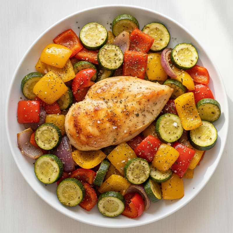Chicken and Roasted Vegetable Medley