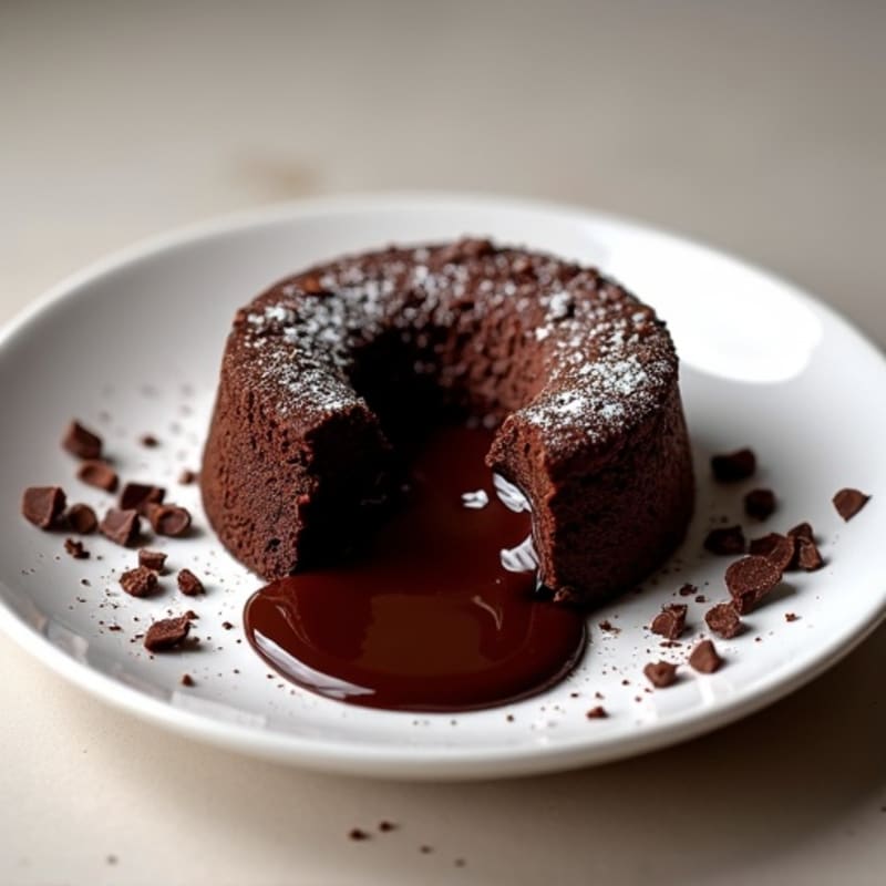 Protein-Rich Dark Chocolate Lava Cake