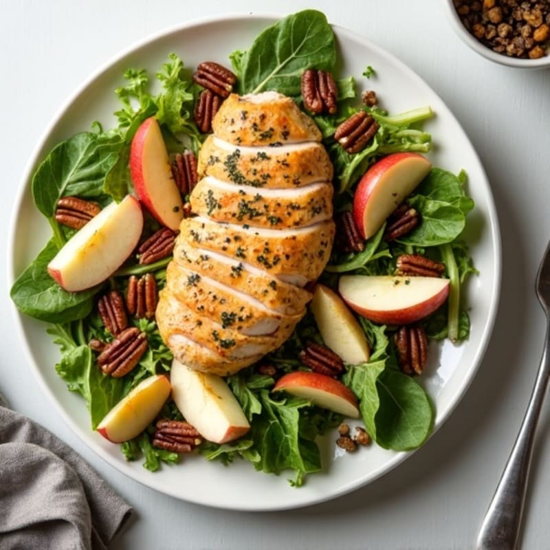Herb-Roasted Chicken and Crispy Apple Pecan Salad