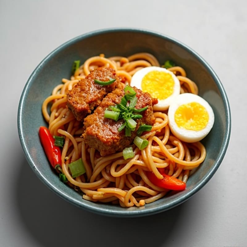 Spicy Peanut Ground Pork Noodles