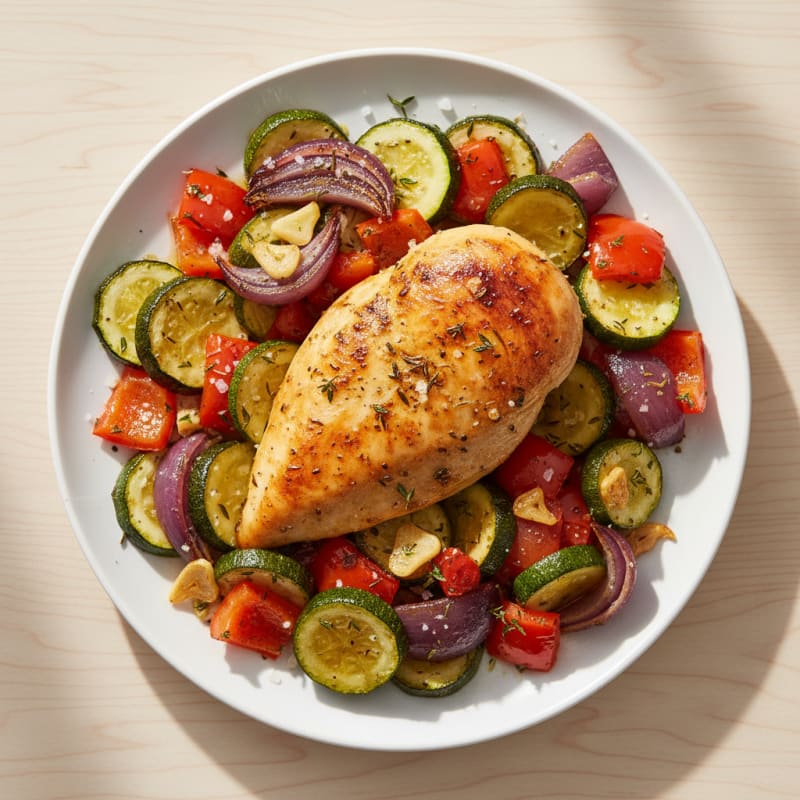 Herb-Roasted Chicken with Roasted Vegetables