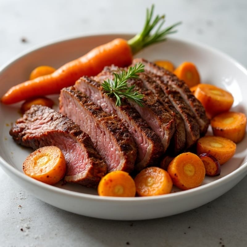 Tender Smoky Brisket with Roasted Root Vegetables