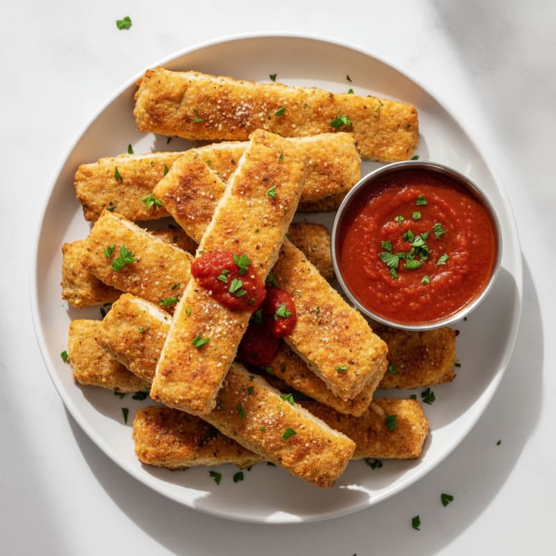 Garlic Parmesan Breadsticks with Marinara