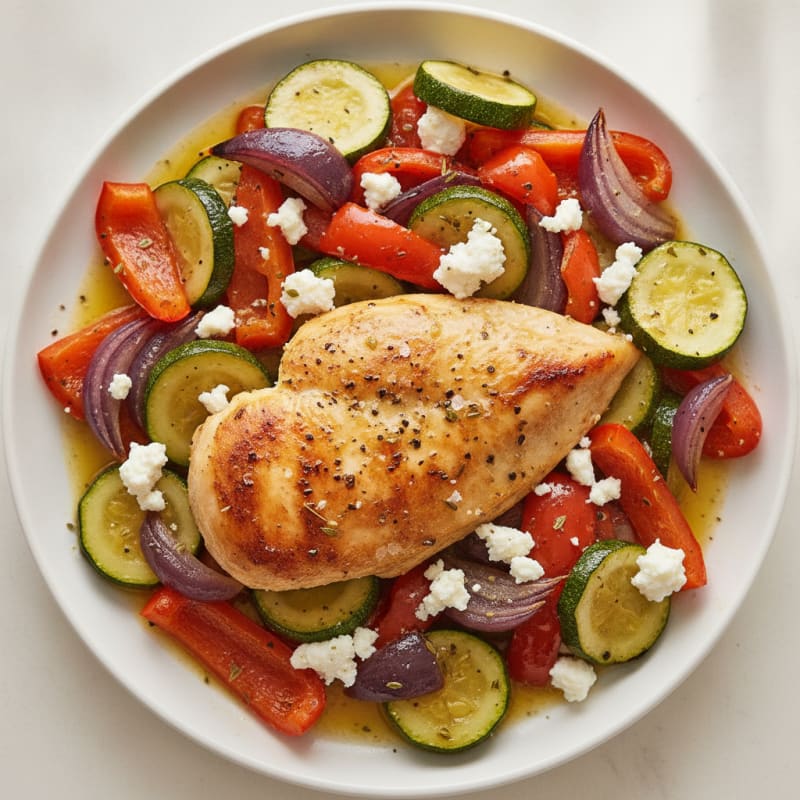 Lemon-Herb Greek Chicken with Roasted Vegetables
